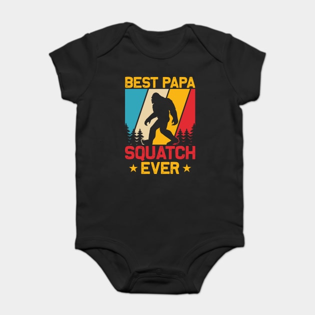 Best Papa Squatch Ever Bigfoot Sasquatch Baby Bodysuit by The WYLD Tribe